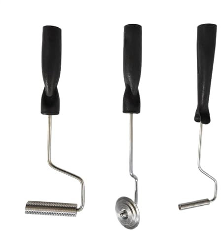 Ruwshuuk Rodillo laminado, 3 rodillos de pintura de aleación de aluminio, juego de rodillos de burbujas para laminación de fibra de vidrio, herramienta de paleta de burbujas, herramienta de paleta de