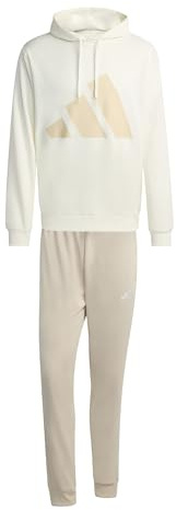 adidas Uomo BIG LOGO FRENCH TERRY HOODED TRACKSUITS, off white, M
