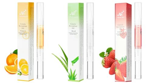 LOPHE Cuticle Oil Pens for Nail Care, 3PCS Natural Ingredients Nail Oil Pens, with Fruit Extract, Hydrating Cuticle Oil Pen to Prevent Nail Cracking and Dry, Repairing Cracked(D)
