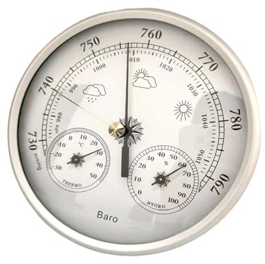 Edelstahl Umweltmonitor Barometer Hygrometer 130 Mm Durchmesser Für Fischen Groß