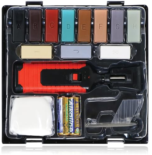 SPARES2GO 17 Piece Laminate Floor Furniture and Composite Flooring Repair Kit