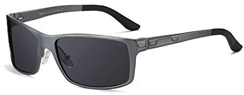 DUCO Sonnenbrille Polarisiert Herren Metallrahmen Männer Sportbrille Ultraleichte Fahrerbrille Radsportbrillen UV400-Schutz 9018 (Gunmetal)