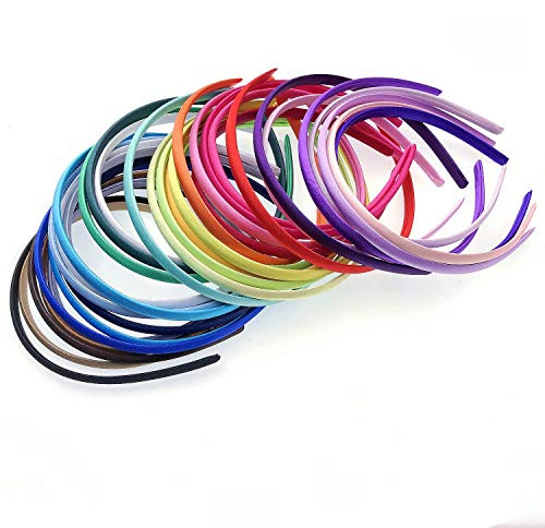 JZK 34 x Multicolor diademas de plástico banda de pelo para niñas mujeres fiesta de cumpleaños para niños favorece regalos