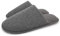 ofoot Herren Baumwolle Cosy Memory Foam Haus Hausschuhe,waschbar leichte rutschfeste Schuhe (Dunkelgrau,45/46 EU)