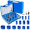 CCLIFE 18pcs Coffret de Scie Cloche HSS Bi-métal, lame scie metal Ø16-76mm avec boîte en plastique, profondeur de coupe 38mm, pour acier inoxydable PVC Panneau Plastique Bois