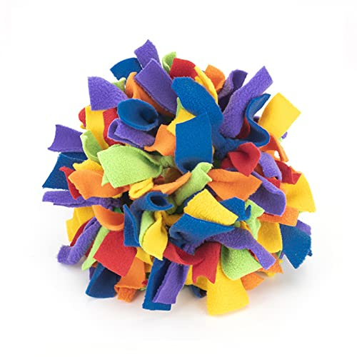 MISNODE Palla giocattolo da fiuto per cani, Snuffle Mat Snuffle Treat Dispenser di cane Enricchimento giocattolo giocattolo interattivo palla di alimentazione lenta per alleviare lo stress, 20 cm