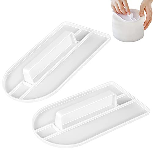 Jinsion Fondant Glätter Set,Fondant Glätter Torten Zubehör,2 Stück Kanten Kuchenpolierer Kuchen Dekorieren Modellierwerkze,Fondant Kuchen Glätten Werkzeug Cutter für DIY Backen Fondantglätter Weiß