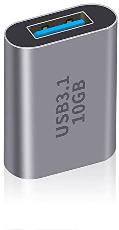 Duttek USB C Female to USB Female Adapter 3.1 Gen2, USB 3.1 A to USB Type C Adapter Double-Sided 10Gbps Support Data Sync and Charging for Laptop, PC etc (1Pack)