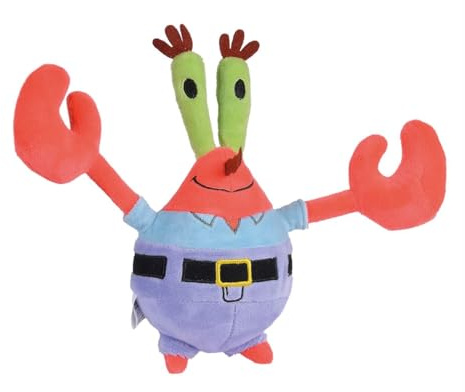 Simba - Plüschtier Mr Crab 20 cm, Spongebob, weiches und angenehmes Material, Füllung 100% recycelt, offizielles Lizenzprodukt, geeignet für alle Altersgruppen (109491002KRA)