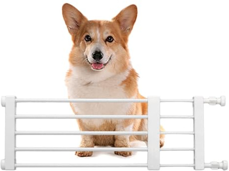 cancello per cani da interno - cancelletto scale per bambini - Cancello per animali basso Retrattile di sicurezza per cani - Cancelli di sicurezza per bambini per scale(con 2 cuscinetti antiscivolo)
