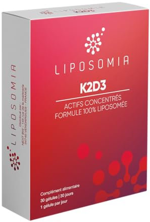 Prescription Nature - K2D3 - Complément Alimentaire Vitamines K2 et D3 - Ossature, Musculature, Système Immunitaire - Actif Concentré, Formule Liposomée - Fabrication Française - 30 Gélules