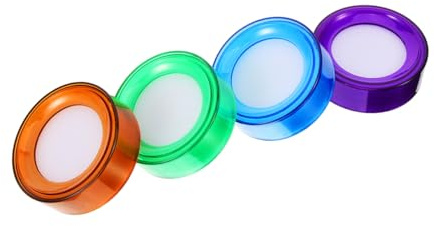 Cabilock Spugna per Bagnare le Dita 4 Pezzi Supporto in Plastica, Spugnetta Umidificatrice Resistente per Contare Soldi in Negozi e Uffici