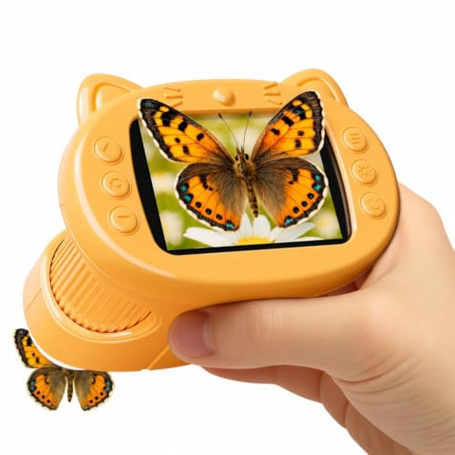 Outdoor Toys for Kids,1000X 4K Handheld Digital Mini Microscope for Kids