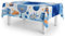 Izzy 'n' Dizzy Chanukkah-Tischdecke aus Kunststoff, Chanukka-Papierwaren, 139,7 x 233,7 cm, Blau und Weiß, Chanukkah-Partyzubehör, 2 Stück
