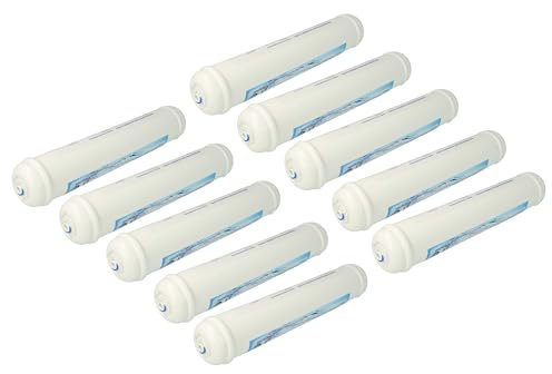 vhbw 10x vattenfilterpatron kompatibel med LG Electronics GW-P4026WM, GW-P6112AC, GW-P6122NS, GWS8439SC sida vid sida kylskåp