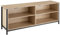 tectake® TV-Regal mit 4 Fächern, 147 cm, Lowboard für Fernseher bis zu 70 Zoll, Industrie-Design, Holz Fernsehtisch mit Kabelaussparungen, schwarzes Metallgestell (Industrial Holz hell, Eiche Sonoma)