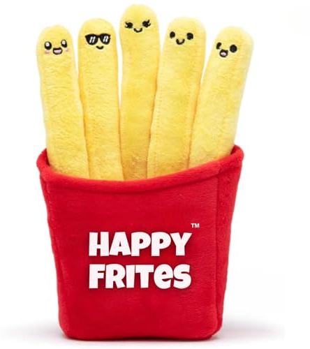 Happy Frites ©| Regalo Original y Divertido | Peluche agradable y Positivo | Juguete Chico Niña Humor & Motivación | Deco Dormitorio Oficina | Idea Rigolote & Anti-estrés | Niño Adolescente Amigo