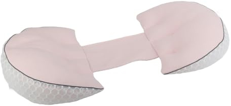 Hztyyier Bekväm Gravidkudde Justerbar Mjuk Andas Side Sleeper Graviditetskudde för Gravida Kvinnor Felaktig Sömnställning U-formad Graviditetskroppskuddestöd (Roseate)