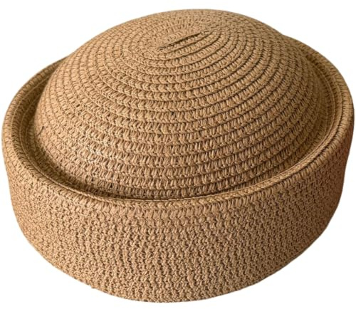Lpitoy Chapeau Pillbox en Paille pour Femme, Chapeau D' Vintage, Béret Français, Chapeau D'été, Chapeau De Peintre, Chapeau pour Goûter À L'église