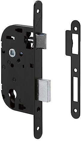 Metalux serrure pour porte bois certifiées NF - Encastrée Réversible Coffre hauteur 145 Entraxe 70 Porte de bureau porte d'entrée bureau chambre (Cylindre Euro Axe 50)
