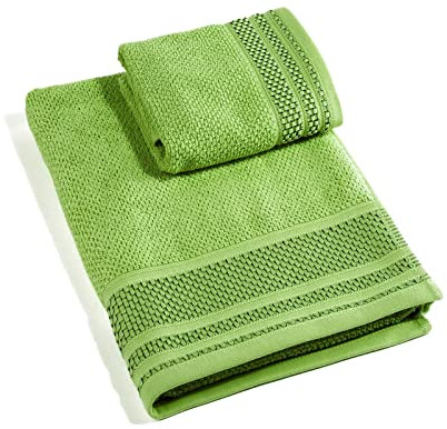 Caleffi Asciugamano con Ospite in Cotone Gim Mela - 76368