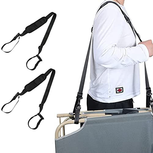 runrayay Lot de 2 Sangles de Transport réglables pour Chaise de Plage, bandoulière de Remplacement Universelle pour Chaise Pliante pour plages, Camping, randonnée, Pique-niques, vélos Pliables