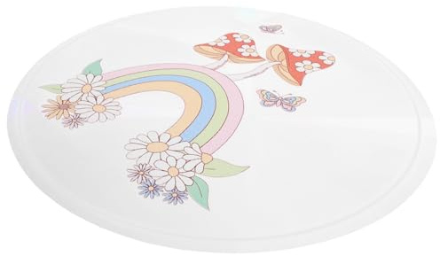 Cabilock Pegatinas de Ventana Decorativas con Diseño de Hongos Captador de Sol Autoadhesivo para Decoración del Dormitorio Protección Uv y Seguridad de Aves