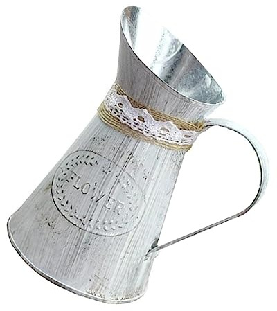 Mikikit 1pezzi Vaso per Piante in Ferro Secchio da Giardino per Fiori Espositore per Fiori Accessorio Fotografico Cesto per Piante Decorazione Balcone e Tavolo