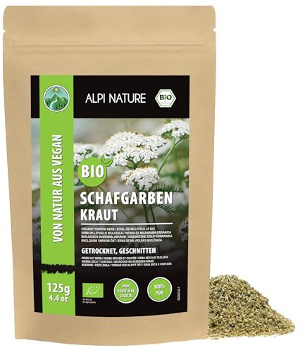Alpi Nature Schafgarbe Tee BIO 125g, Schafgarbenkraut geschnitten, Schafgarbentee, Tee lose