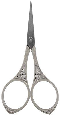 Odorkle Mini Vintage Stainless Steel Sewing Scissors Classic Embroidery Cutting Tool for Dressmaking Fabric Crafts (Sunflower Scissors Silver Flower)