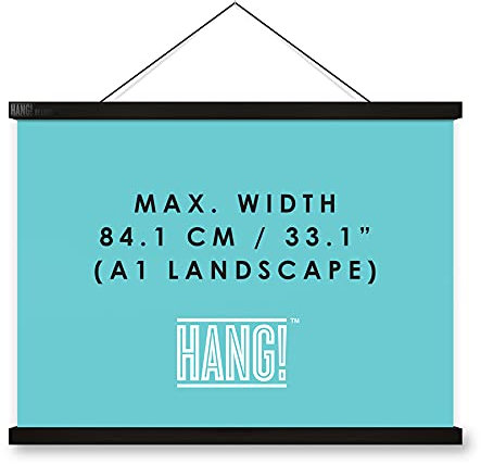 Luckies Magnetic Poster Hanger | Poster Hangers | A1 Frame Hangers | World Map Frame | Scratch Maps Hanging Frames | Wall Art Display | Wooden Frames | Maps Hanger | Picture Hanging | Map Holder