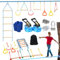 Vanku 2 X 50ft Slackline Set Kinder mit Seilrolle, Set Hindernisse mit Klettergerüst Kletterstangen Kletterleiter Turnringen Gymnastikringe Baumschutz