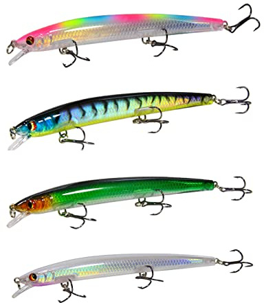 Cebo de natación, señuelo de Lucio Artificial, señuelos, Ganchos cebos rígidos con Anzuelo Agudo, Surf, Pesca, señuelo Giratorio, natación, señuelo de Agua Dulce, Agua Salada, Perca lucioperca (4