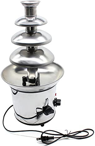 Fontaine à Fondue au Chocolat à Usage Commercial à 4 Niveaux, Machine à Cascade de Chocolat Fondu avec Fonction de Réchauffement