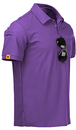 JACKETOWN Polo Manga Corta para Hombre Secado Rápido Transpirable Polo Tenis Polo Verano para Hombre Golf Camisa Deportiva Casual Basic Polo