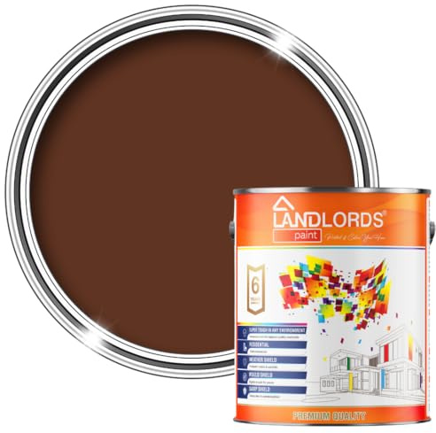 Landlords Fence and Garden Shed Paint | Furniture, Barn, Wood and Outdoor Paint | Quick-Drying Protection for Furniture | Leaf Brown 5L