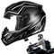 Casco Integrale da Moto, da Uomo, caschi da Motocross, caschi integrali, Traspiranti, con Fodera Interna Rimovibile per Scooter Maciun