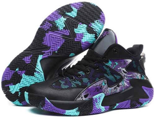 Chaussures de basket-ball respirantes pour homme, Noir , 43.5 EU