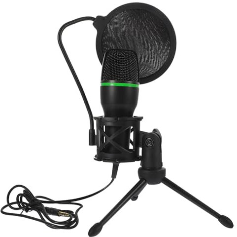 TOYANDONA 1set Usb Gaming Microphone Noise Reduction High-sensitivity Condenser Mic for Desktop Use Complete Data Cable and Stand Black for Gamers and Streamers