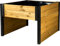 dobar® green label Mähroboter-Garage aus Holz mit Pflanzkasten inklusive Schafswolle - Automower-Unterstand zweifarbig - 79 x 73 x 56 cm - Schwarz-Braun