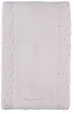 NOUKIE'S - Wickelauflage mit Bezug – Taubenmotiv – Frottee – Taupe