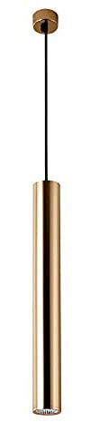 MQDLJSE Lampada a Sospensione cilindrica Moderna in Oro 5W COB LED a Tubo Lungo | Lampada a Sospensione lineare | Luci sospese per Isola Cucina Sala da Pranzo Negozio bancone Bar (3000K, a