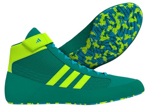adidas Boys HVC Wrestling Shoes, Pure Teal/Solar Green/Cyan, 10K
