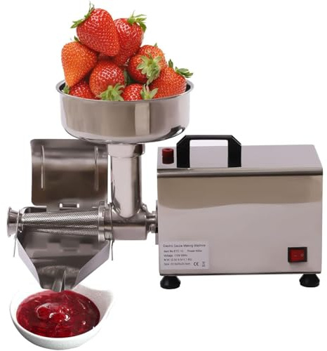 Electric Food Strainer - 450W High Power Tomato Press & Fruit Mill, Food Grade Stainless Steel, Ideal for Homemade Sauces & Jams