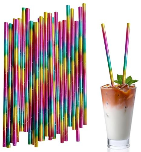100Pcs Bendy Straws,Flexible Paper Straw for Juices,Shakes,Smoothies and Arts,Biodegradable Straw,Colorful Drinking Straw,Drinking Straw for Birthdays,Weddings & Party