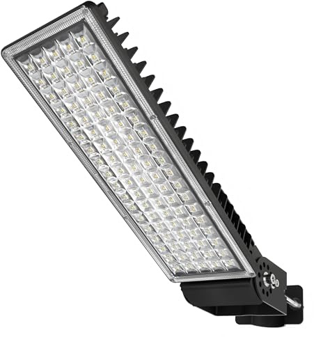 SUFUYA 100W LED Strahler Außen, 14000LM LED-Straßenleuchte 6500K Kaltweiß Straßenlaterne Superhell Mastaufsatzleuchte IP67 Wasserdicht Flutlicht Aussen für Garten, Parkplatzbeleuchtung, Schwarz