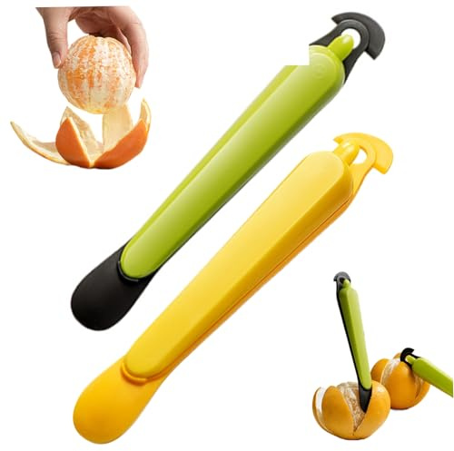 Orangenschäler, 2pcs Multifunktional Fruchtschäler mit scharfen Klinge für Zitrusfrüchte und Zitrone