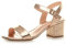 Ajvani Women Ladies Low Block Heel peep Toe Ankle Strap Strappy Party Sandals - Rose Gold Metallic - 7 UK