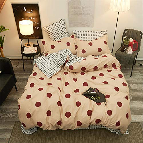 Odot Bettwäsche Set 4 TLG Bettbezug Set 4 Teilig Wende Mikrofaser Super Weiche Atmungsaktive Babybett Mädchen Junge mit Reissverschluss Bettbezug Kissenbezüge Bettlaken (180x220cm,Rosa Liebe)