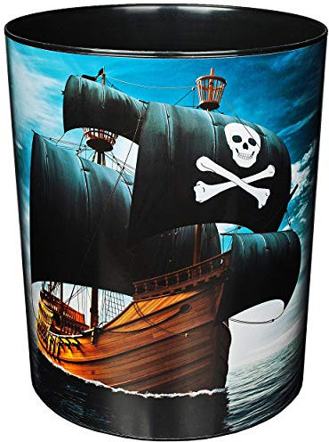 Papierkorb/Behälter - Pirat - Piratenschiff - 12,5 Liter - wasserdicht - aus Kunststoff - 30 cm - großer Mülleimer/Eimer - Abfalleimer - Aufbewahrungsbox ..